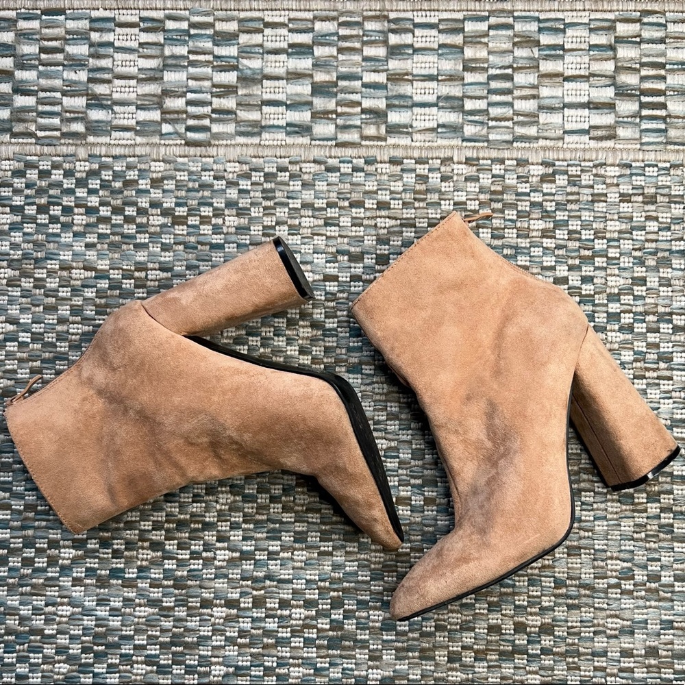 Chic Suede Block Heel Booties